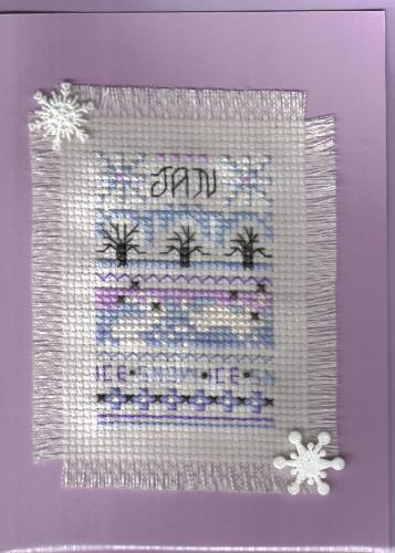 Cross Stitch Card - here is a look at the card type I make.