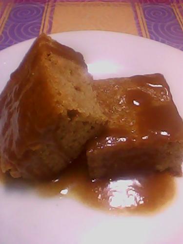 Blondie with butterscotch sauce - I made them yesterday, I just recently learned that brownie has a beautiful cousin its the Blondie!