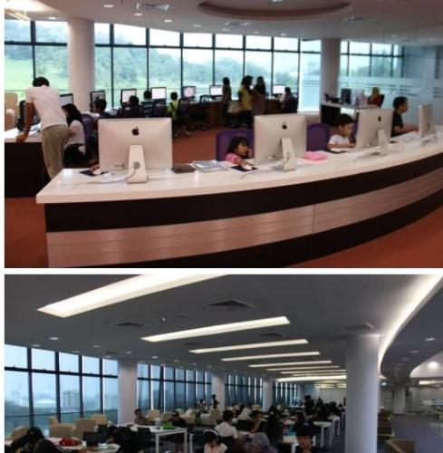 Interior of a newly opened public library in Shah - It is part of the posh interiors of the newly opened public library in Shah Alam, Malaysia
