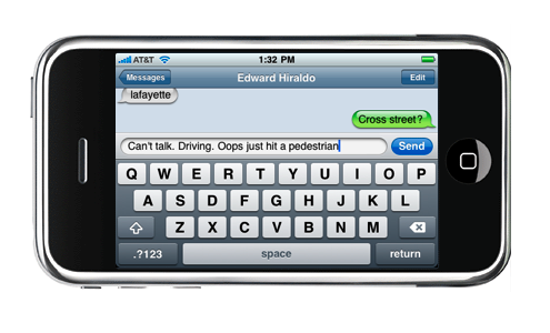 IPhone keyboard - Photo of IPhone keyboard that one uses when texting or sending email