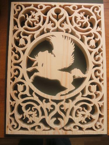 Pegasus Fretwork - This Pegasus Fretwork was handmade by myself and it took 16hrs complete :)