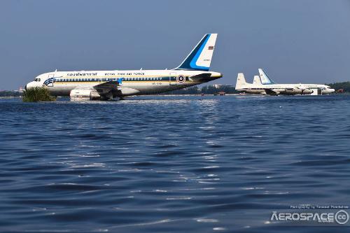 aeroplane in water - a flood cause problems