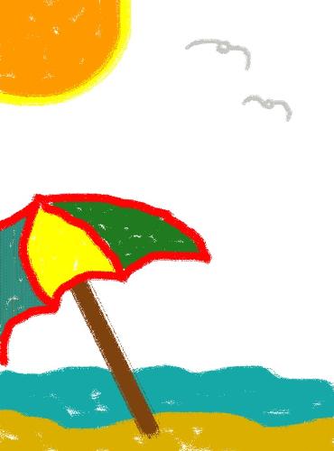 cartoon of the beach - beautiful cartoon image of the beach