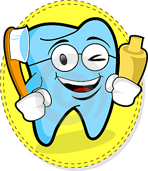 tooth cartoon - this tooth cartoon is so cute... holding a toothbrush and paste