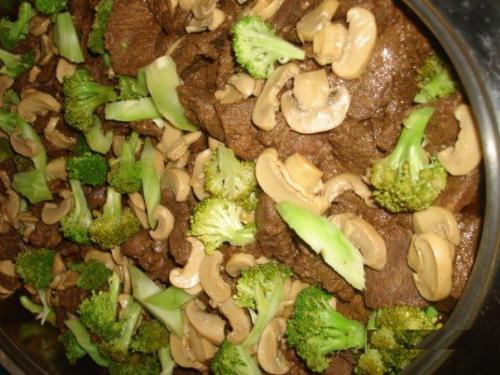 Beef Brocolli - With Mushrooms added