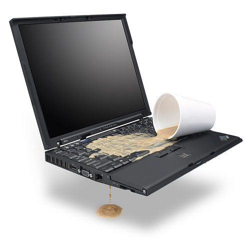 laptop spill - coffee spilled on laptop