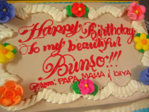 Birthday cake of my baby - Mocha cake of my baby for her birthday.