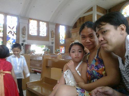 Me,my Husband and our Daughter - Taking our time while attending my cousins wedding last year.