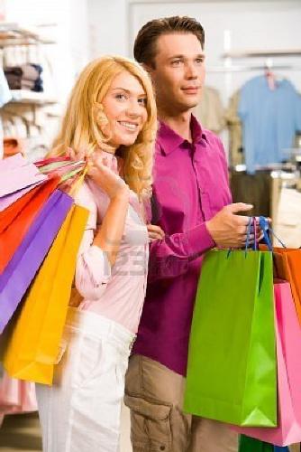 Couple Shopping - 2 - A couple out shopping together