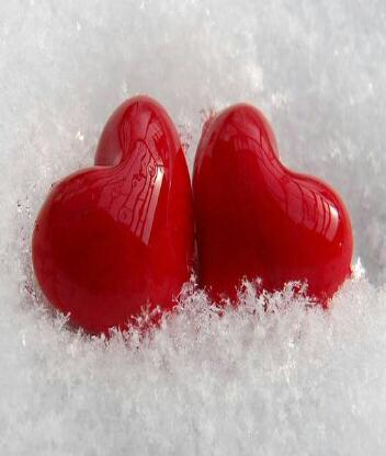 Loving Heart - Loving Heart, So cute image, red heart shape in a white smooth surface.