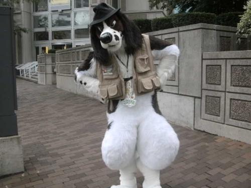 fursuiter - a friend at the convention.