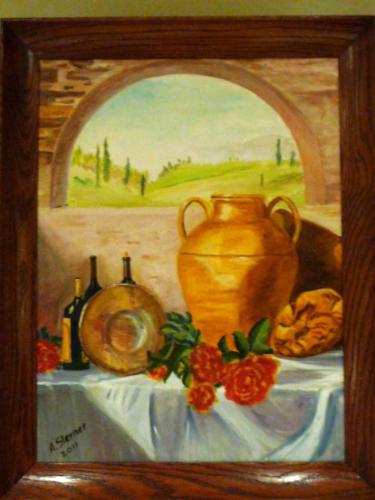 my paintings - still nature,I like the sunny warm look of it.