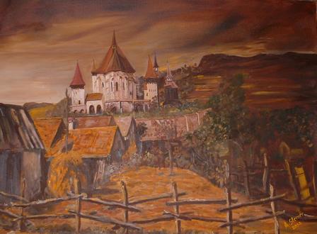 bertian castle - A castle in Transilvania(found out after I painted it),a region of Romania where I was born.