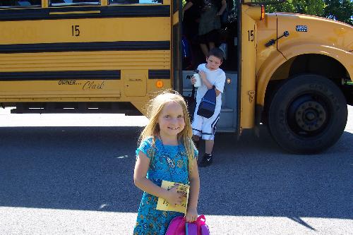 My daughter - 1st day of school.