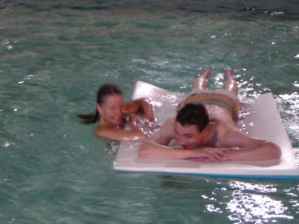 Relaxing in the water