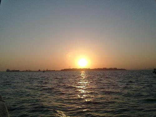 hope in the dark and seemless ocean - This picture was taken by me while cruising through an ocean.See how beautiful and attractive are the things created by god....