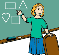 teacher,teaching - teaching her students