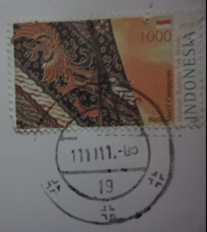 Indonesia stamp - Indonesia stamp with Kudus postmark