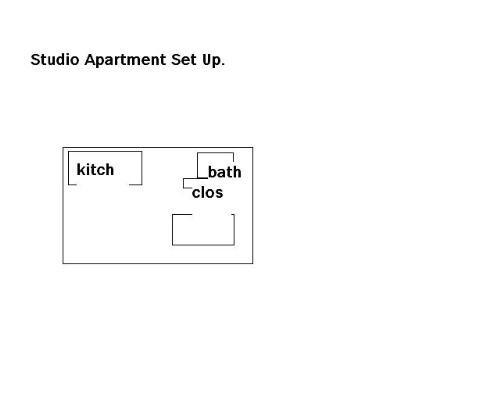 Studio Apartment Set Up - This is the apartment set up for the apartment I looked at yesetrday Studio Apartment Set Up - This is the apartment set up for the apartment I looked at yesetrday