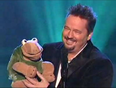 terry fator and winston the impersonating turtle - Terry Fator and Winston in one of their AGT acts