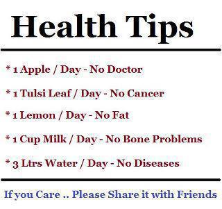 Health Tips - This is the health tips. When followed this there will be good health.