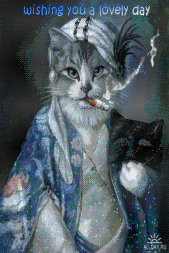 A cat that smokes.... - Who said that cats do not smoke? Do not imitate it: it is an unhealthy habit!