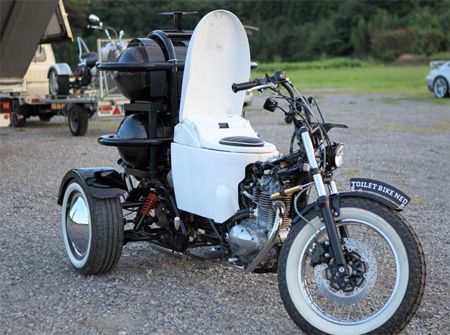 toilet powered motorcycle - this motorcycle runs on human waste, no fuel needed