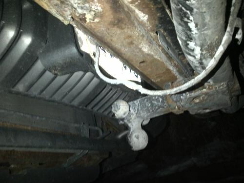 My hitch under the bumper. - That is my trailer hitch and his bumper. Unbelievable.