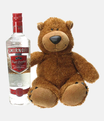 Vodka - Teddy Bear holding the Vodka