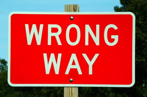Wrong Way~~~! - Some people just wants to go the wrong way even when they know it is!