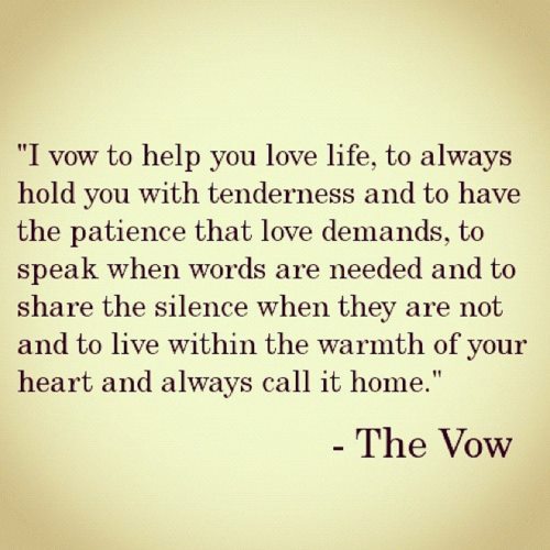 The Vow - A quote in 'The Vow' film! :)