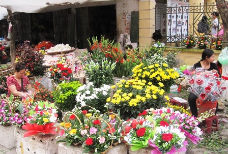 Flowers in Women's Day - Full of kinds of flowers on street in Women's Day in my country