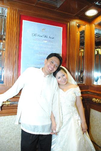 the wedding photo - The photo of me and my hubby at the Waterfront Cebu City Hotel & Casino.