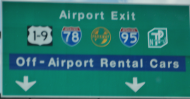 A Sign of Confusion at Newark Airport!  - Here&#039;s an example of what you&#039;d see when driving somewhere people are annoyed by. For instance, when exiting Newark Airport, you&#039;ll have to make up your mind which highway you should use to get out, per this confusing sign.