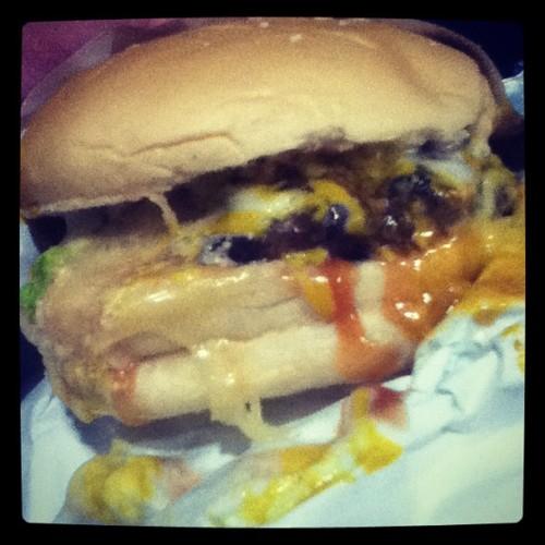 Cheese melting burger - Junk though it looks delicious