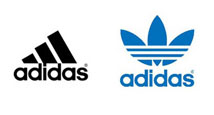 why does adidas have 2 different logos