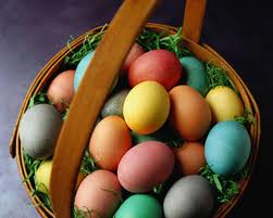 easter - easter basket full of eggs