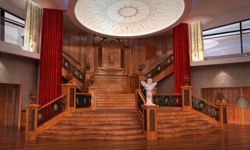 staircase - The Titanic staircase - replica