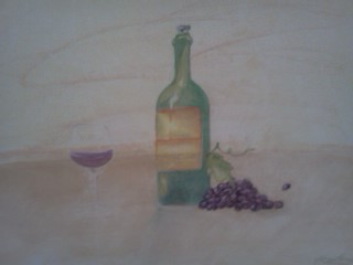 Wine picture - Hubby drew this too!
