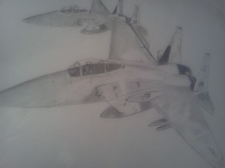 My hubbys drawing - Jets!