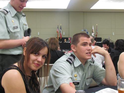after the banquet - after she took pictures with another cadet, he didn't want to be near her at all. by the time the awards were done, she was in tears over his distance. what's really bad, she received 3 awards for her activities in jrtoc and she couldn't even celebrate it because she did a stupid move.