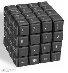 KOOL KEYBOARD!!! - Why stick with the boring 2D flat keyboard when you can be handling a brand new 3D cubed keyboard!