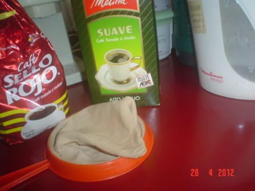 Coffee cotton filter - Ready to make real coffee with a cotton filter.