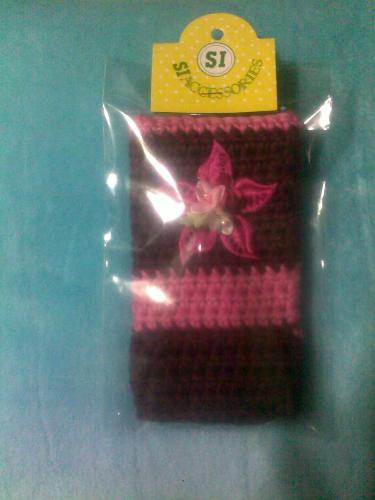 crochet cellphone purse - another project by me, just a simple crochet cellphone purse I made using cotton yarn and 3,5mm crochet needle