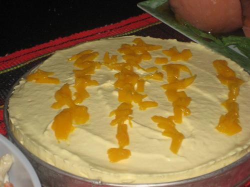 no-bake-cheesecake - My own mango no-bake cheesecake i prepared last Christmas. This is the first time I made this dessert.