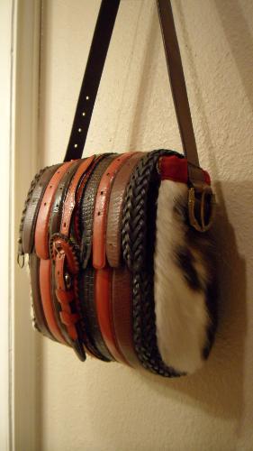 upcycled belt bag - leather belt bag upcycled