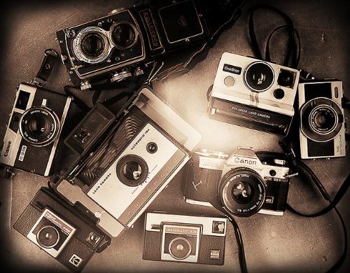 film camera - Film cameras have been replaced by digital cameras. Only few people are using film cameras now. Some are using lomo cameras, still using special films that undergo the same film processing.