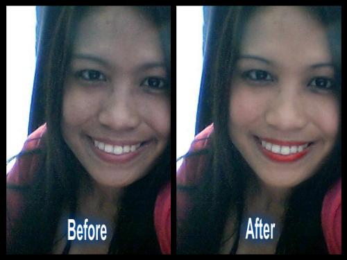 edited pictures - Before and After.   I am amazed of this editor site! It really gives a difference! It makes me look better than the original picture!hehe