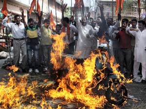 all india strike - all india strike burning 