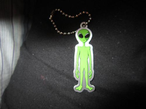 The alien named Helium - A travel tag found at Pony # Cache at Rooks Park, Walla Walla, Washington on 6-2-12